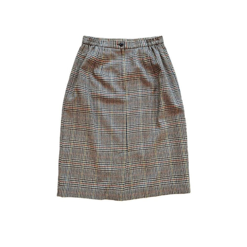 Worthington‎ Womens Plaid Long Pencil Skirt Wool Blend Career School Size 12 - Picture 2 of 6